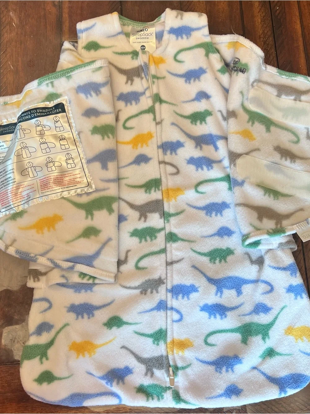 Dino print Halo SleepSack Swaddle